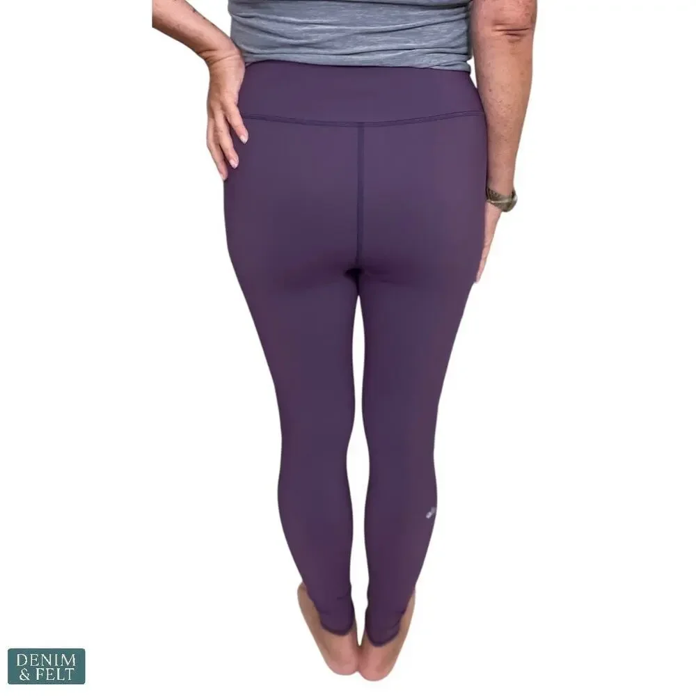 NEW Alo Yoga High-Waist Ripped Leggings Purple Workout Gym Lounge‎ Pants Size SM